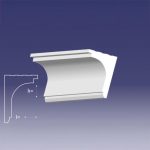Masca galerie DD-01, din polistiren extrudat, de culoare alba, dimensiune h=115 x l=80, lungime 2ml