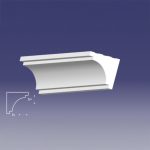 Masca galerie DD-02, din polistiren extrudat, de culoare alba, dimensiune h=70 x l=70, lungime 2ml