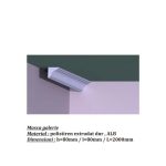 Masca galerie DD-03, din polistiren extrudat, de culoare alba, dimensiune h=80 x l=80, lungime 2ml - imagine 2