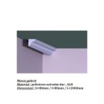 Masca galerie DD-04, din polistiren extrudat, de culoare alba, dimensiune h=80 x l=80, lungime 2ml - imagine 2