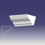 Masca galerie DD-05, din polistiren extrudat, de culoare alba, dimensiune h=80 x l=80, lungime 2ml