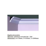 Bagheta decorativa de colt de culoare alba, DCE-35, dimensiune h=170 x l=145, lungime 2ml - imagine 2