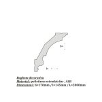 Bagheta decorativa de colt de culoare alba, DCE-35, dimensiune h=170 x l=145, lungime 2ml - imagine 3