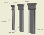 Pilastru coloana decorativa M026 dimensiuni 250x30x2000 - imagine 2